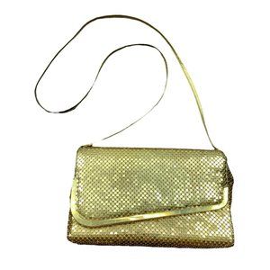 La Ragale Gold Vintage Purse 1950s Metallic Clutch Asymmetrical Cocktail